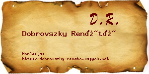 Dobrovszky Renátó névjegykártya