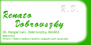 renato dobrovszky business card