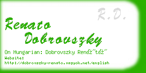 renato dobrovszky business card